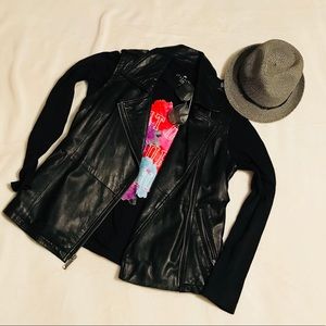 Michael Kors leather Moto vest sz M